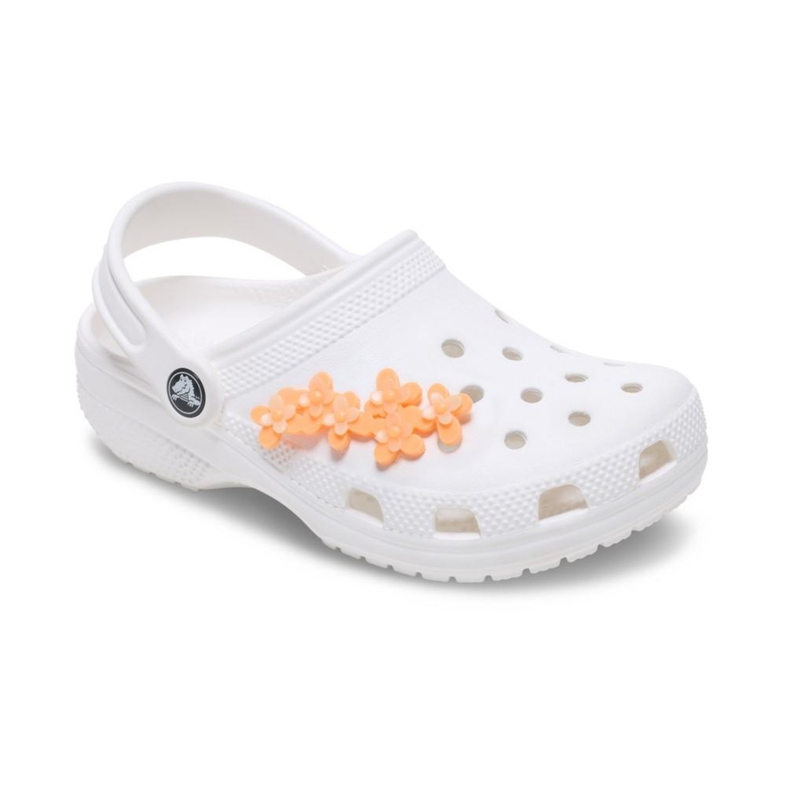 Vista 3 Infantil - Jibbitz™ Flores Laranja Florescendo Crocs branco