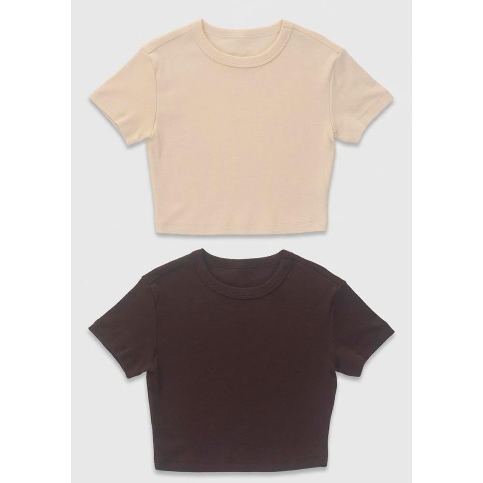 Kit 2 Camisetas Femininas Cropped Hering