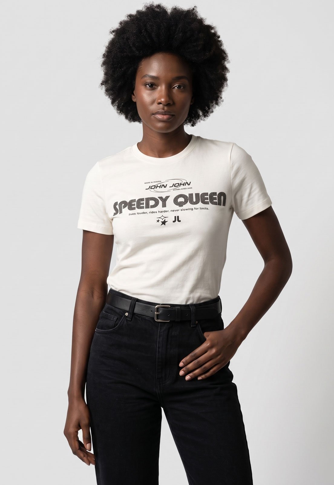 Camiseta John John Speedy Queen Branca
