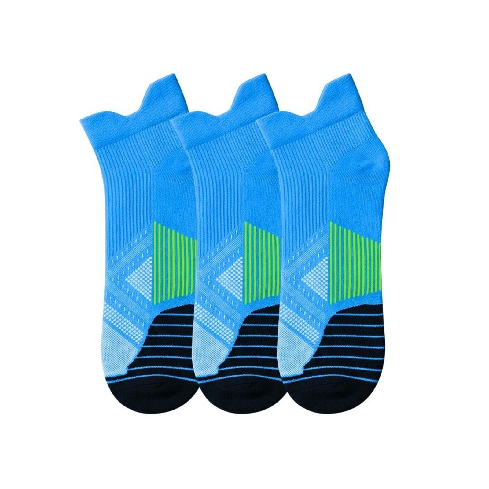 Kit 3 Pares de Meias QLC Sports Cano Curto Esportiva Azul