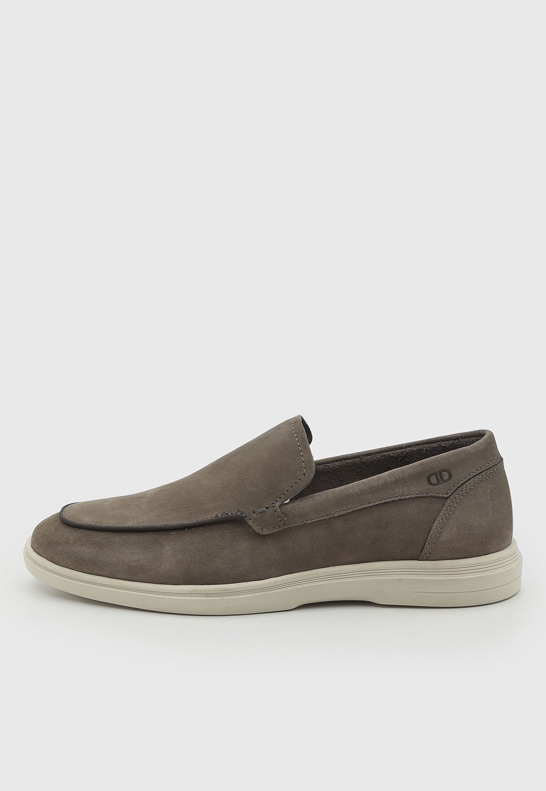 Sapato Casual Masculino Democrata Slip On Couro Marrom