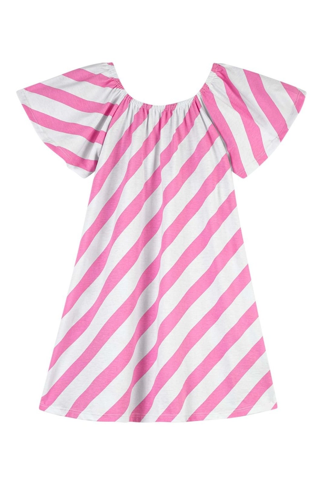Infantil - Vestido Menina Amplo Estampado Elian Rosa