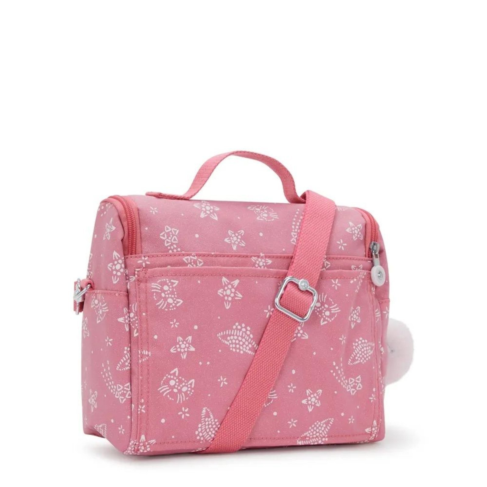 Vista 3 Infantil - Lancheira Kipling New Kichirou Glitter Cats rosa Kipling rosa