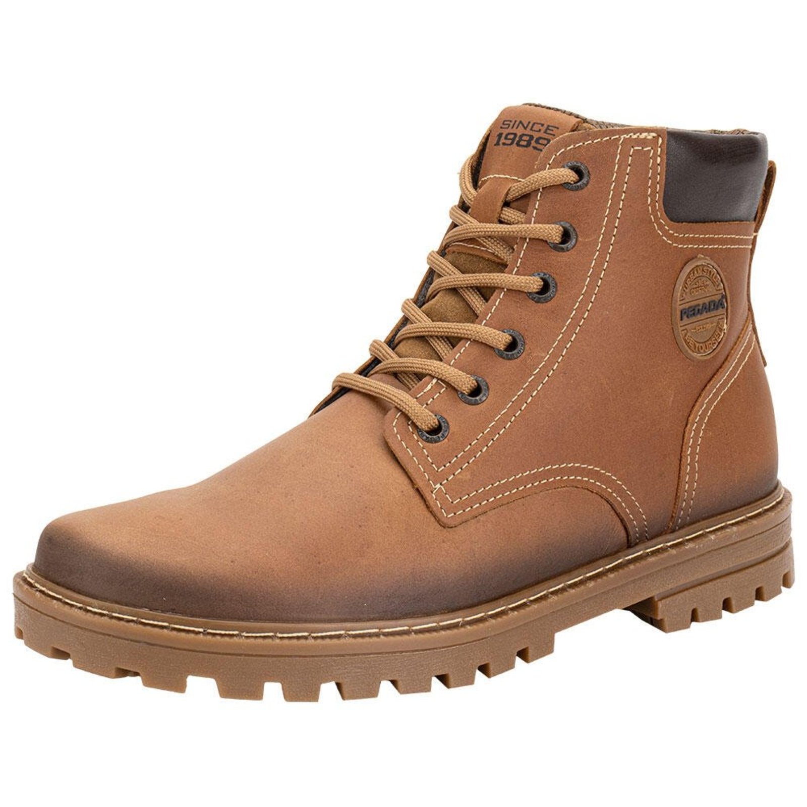Bota Masculina Coturno Pegada 181510 6071510 Caramelo