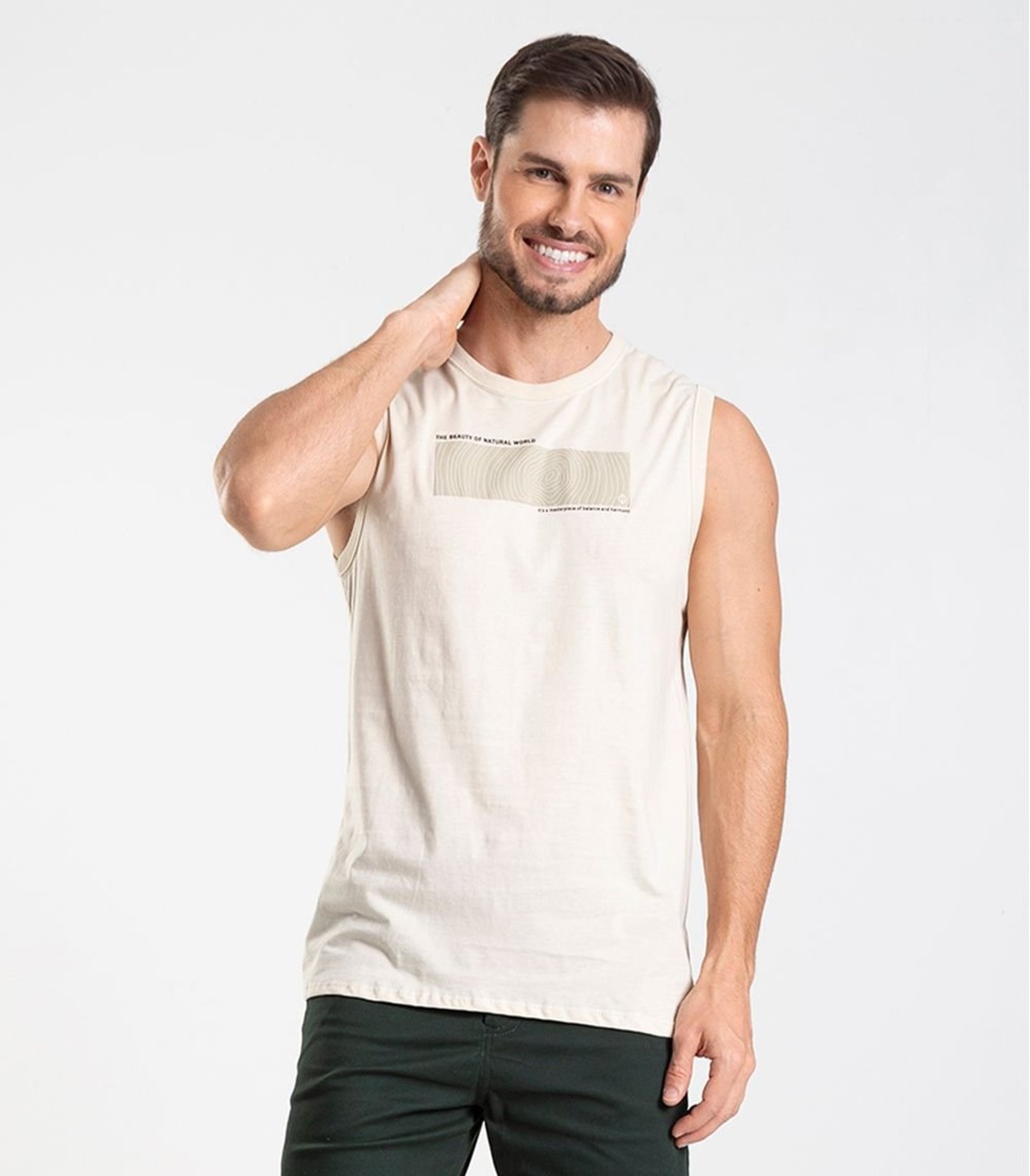 Vista 2 Regata Meia Malha Masculina Diametro bege Diametro bege