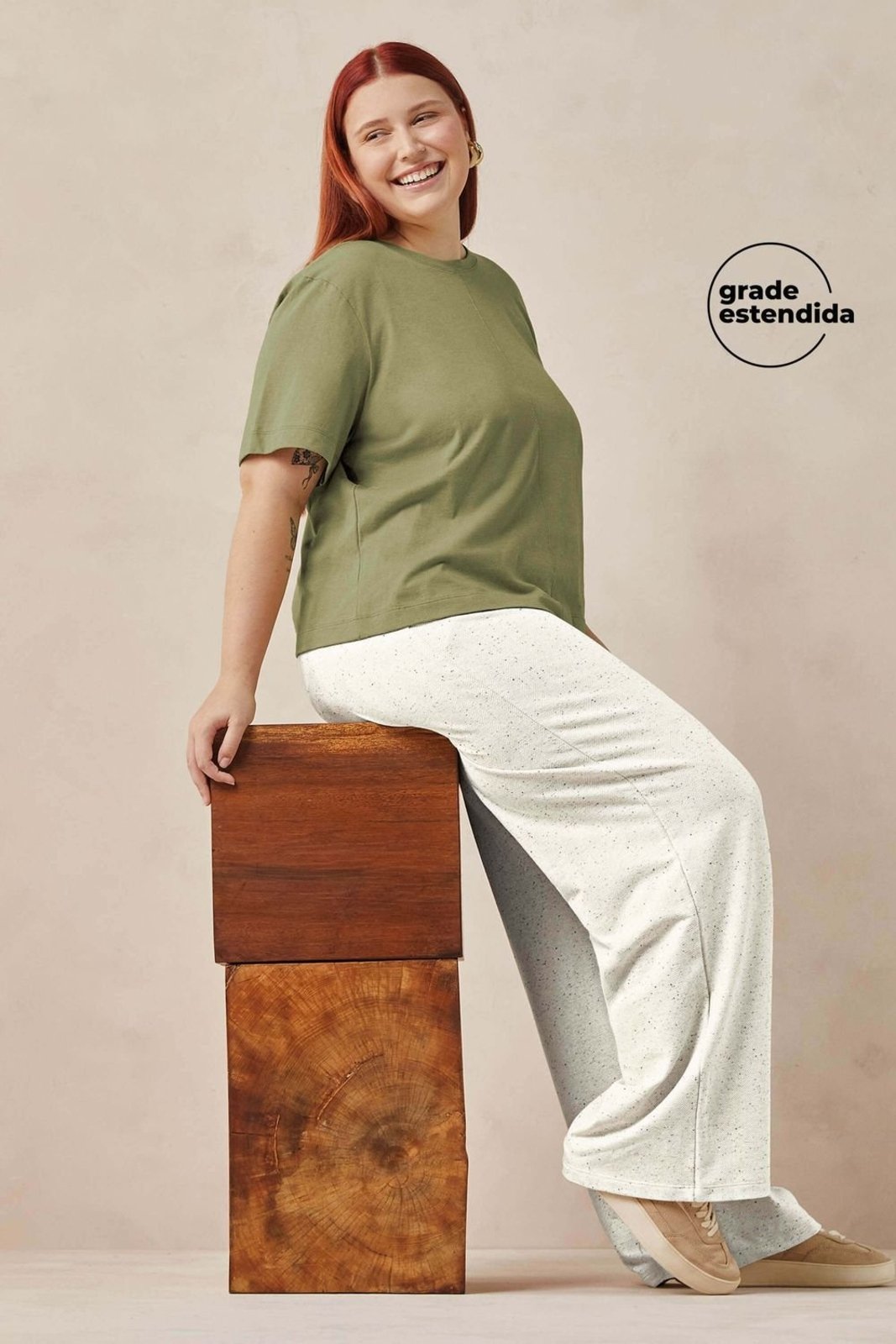 Calça Feminina Pantalona Comfy Marialícia Verde