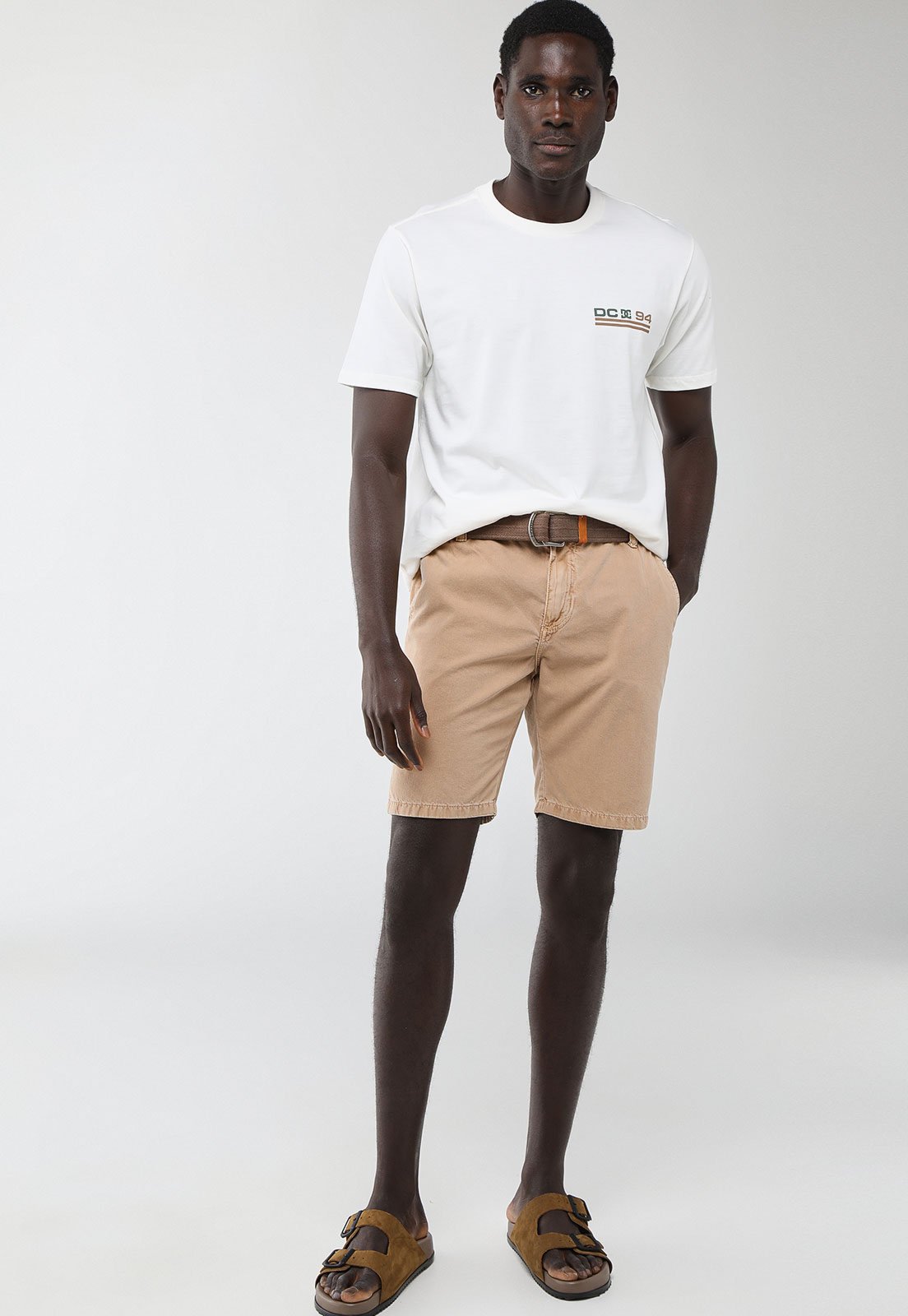 Vista 3 Camiseta Masculina DC Shoes True North Branca branco DC Shoes branco