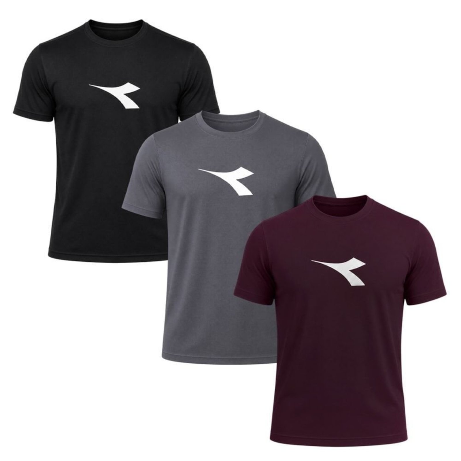 Kit 3 Camisetas Diadora Big Logo Masculino - Preto - Diadora