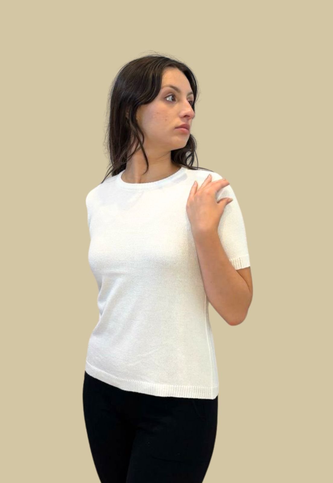 Blusa Básica Tomasini Tricot Manga Curta Branco