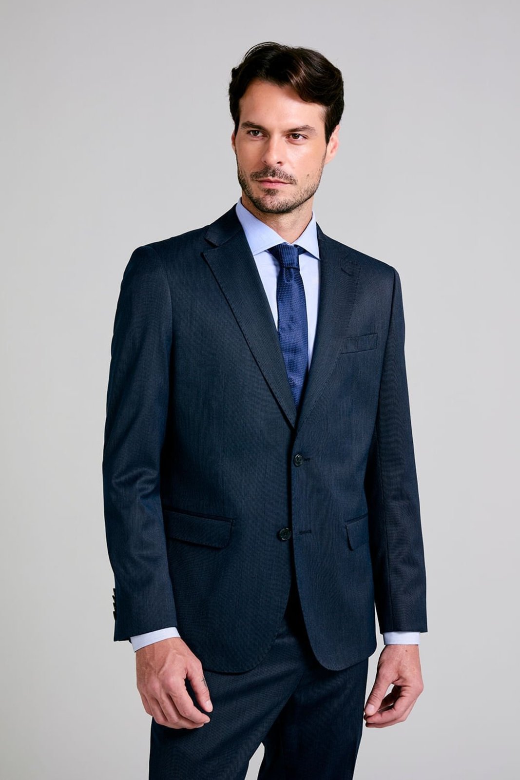 HIGHSTIL Terno Slim Fit PV Liso - Azul Marinho
