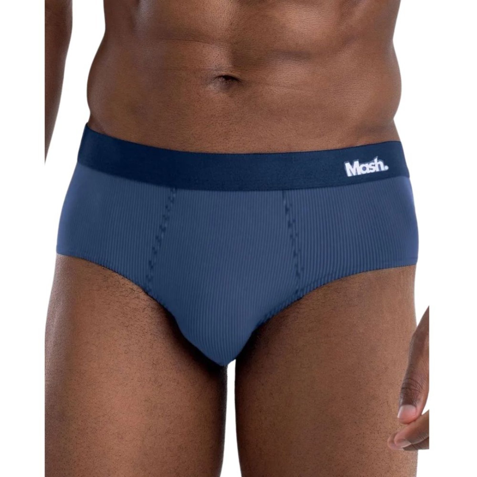 Cueca Slip Mash Microfibra Risca de Giz Adulto 45.01