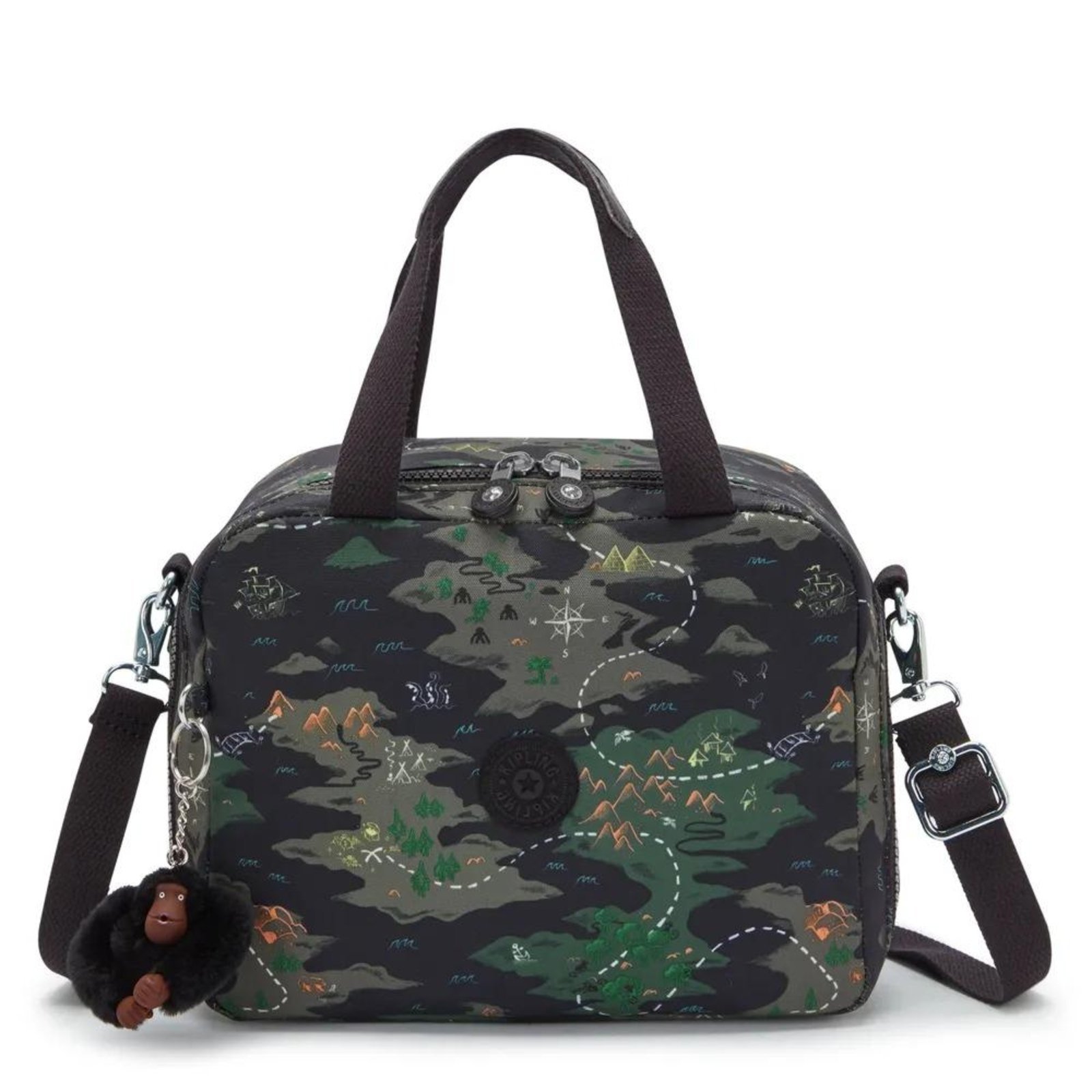 Vista 2 Infantil - Lancheira Kipling Miyo Camo Treasure verde Kipling verde