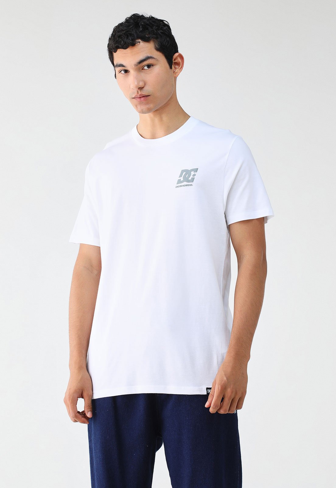 Camiseta DC Shoes Reta Logo Branca