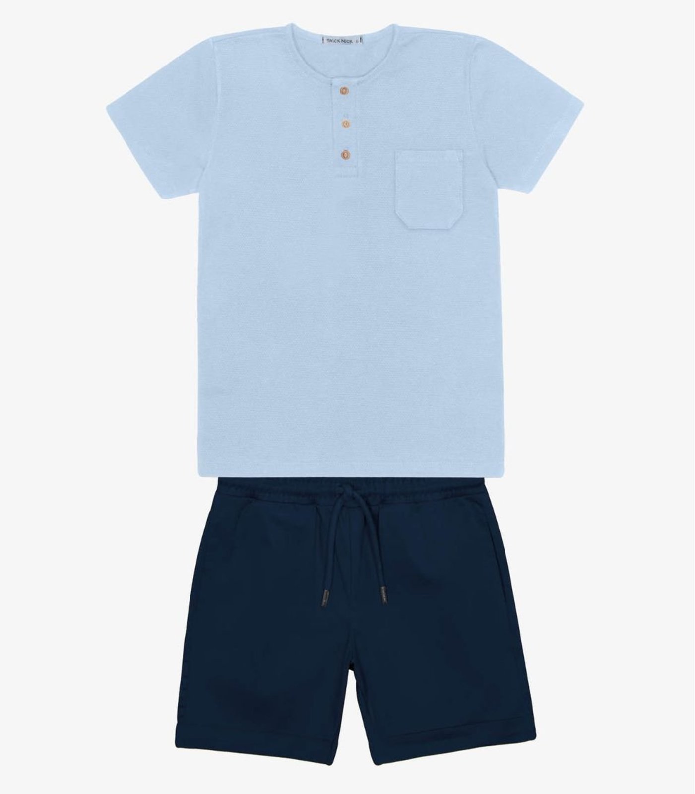 Infantil – Conjunto Camiseta Com Bermuda Trick Nick Azul