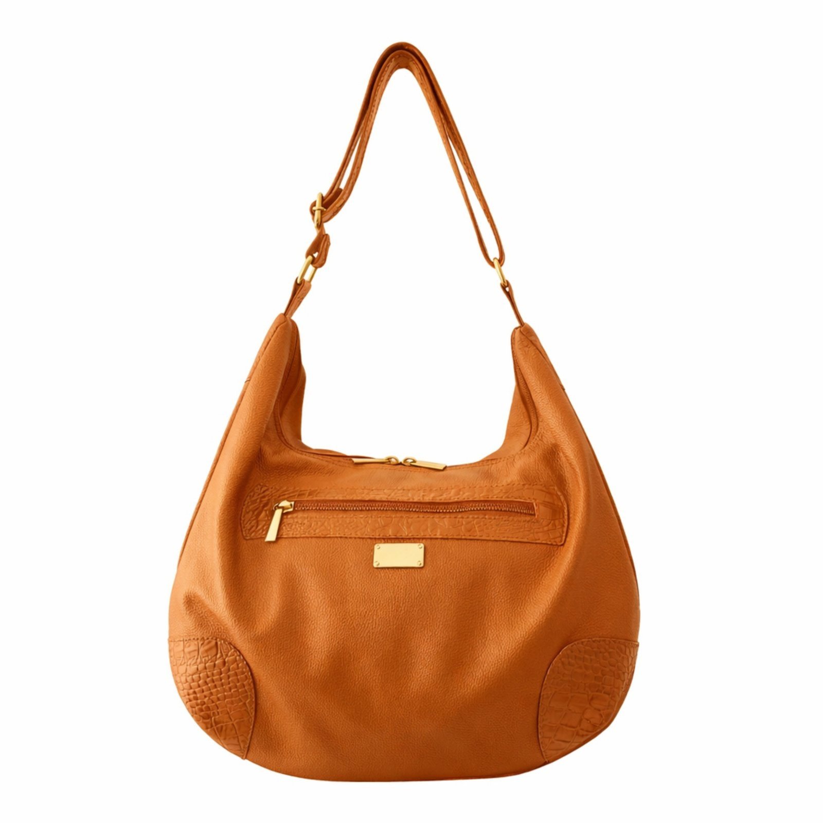 Vista 3 Bolsa Saco Meia Lua TopGrife Couro preto TopGrife preto