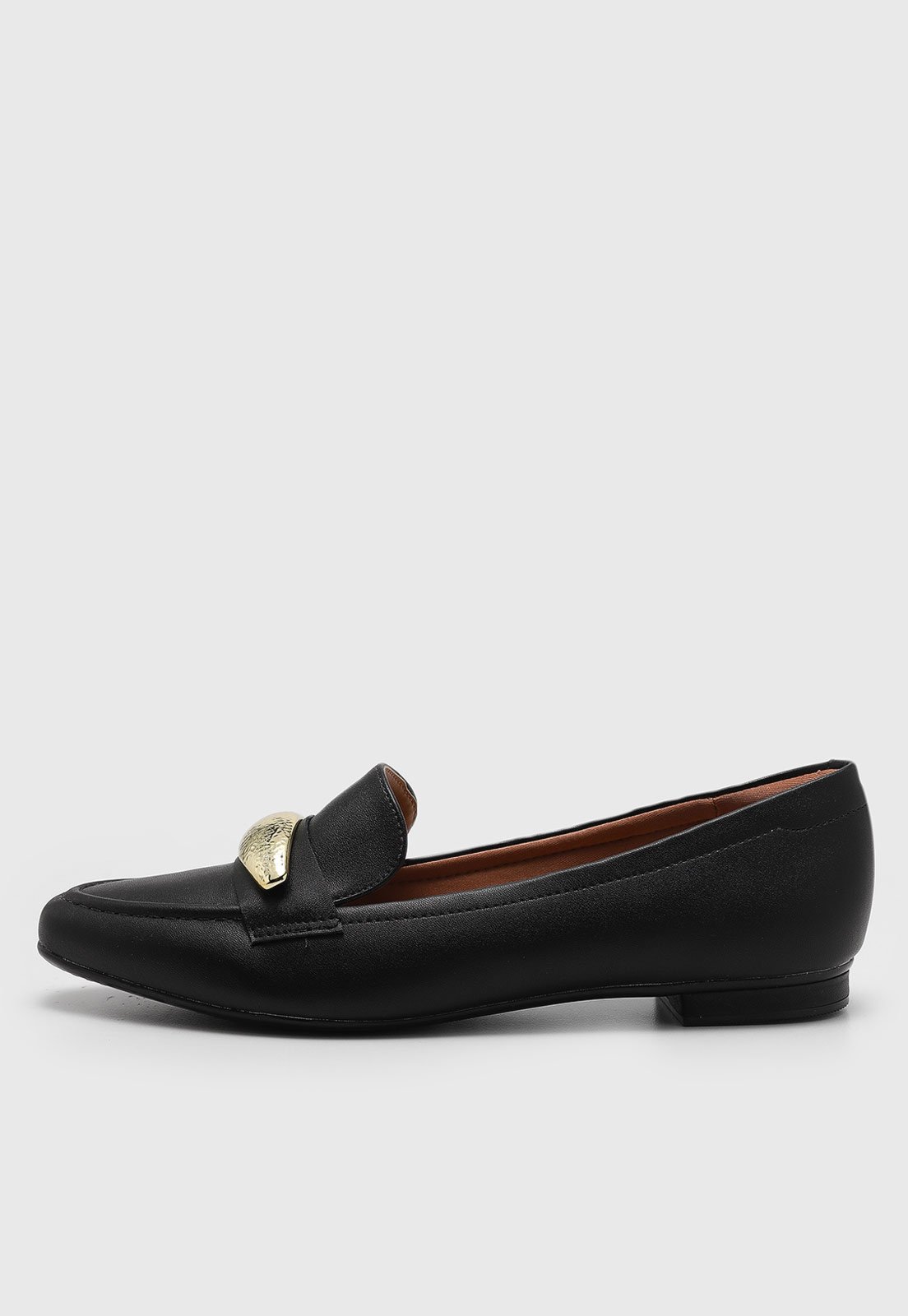 Mocassim Vizzano Detalhe Metalizado Preto
