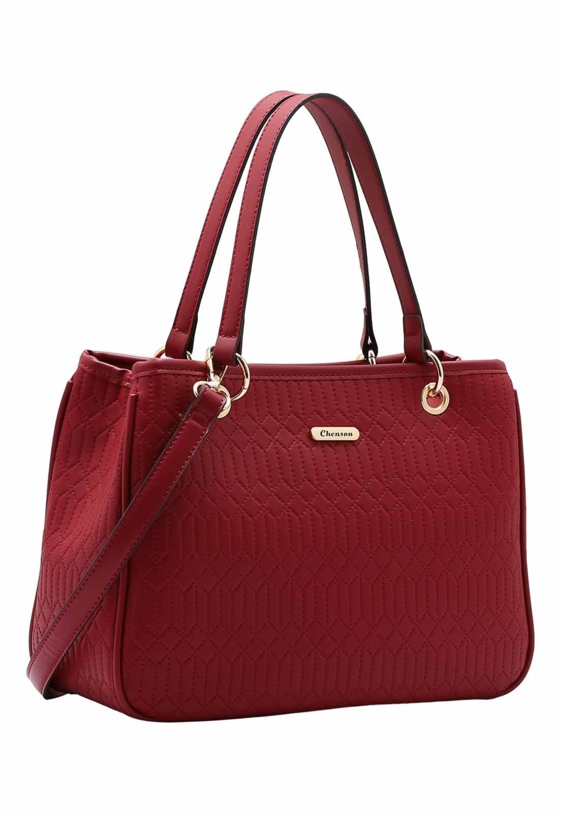 Bolsa Feminina Chenson Original Matelassê Mão Vinho 3484857