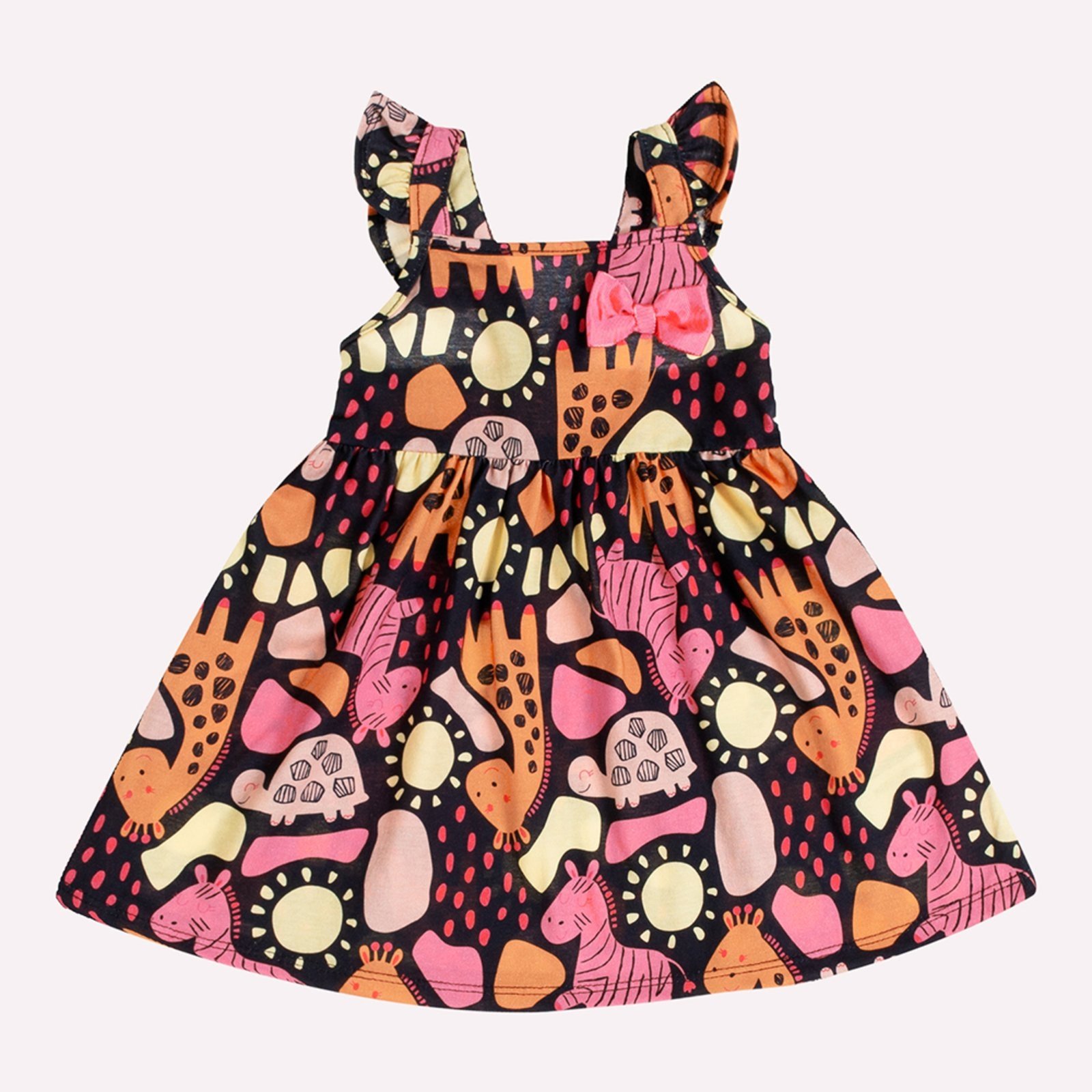 Vista 2 Infantil - Vestido Menina Bichinhos Kyly verde