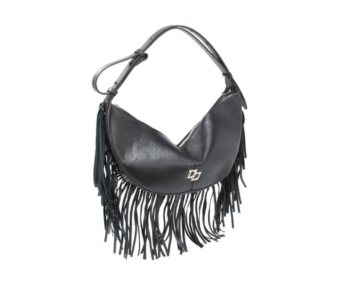 Bolsa Feminina Colcci Boho Franja Alça Regulável Zíper