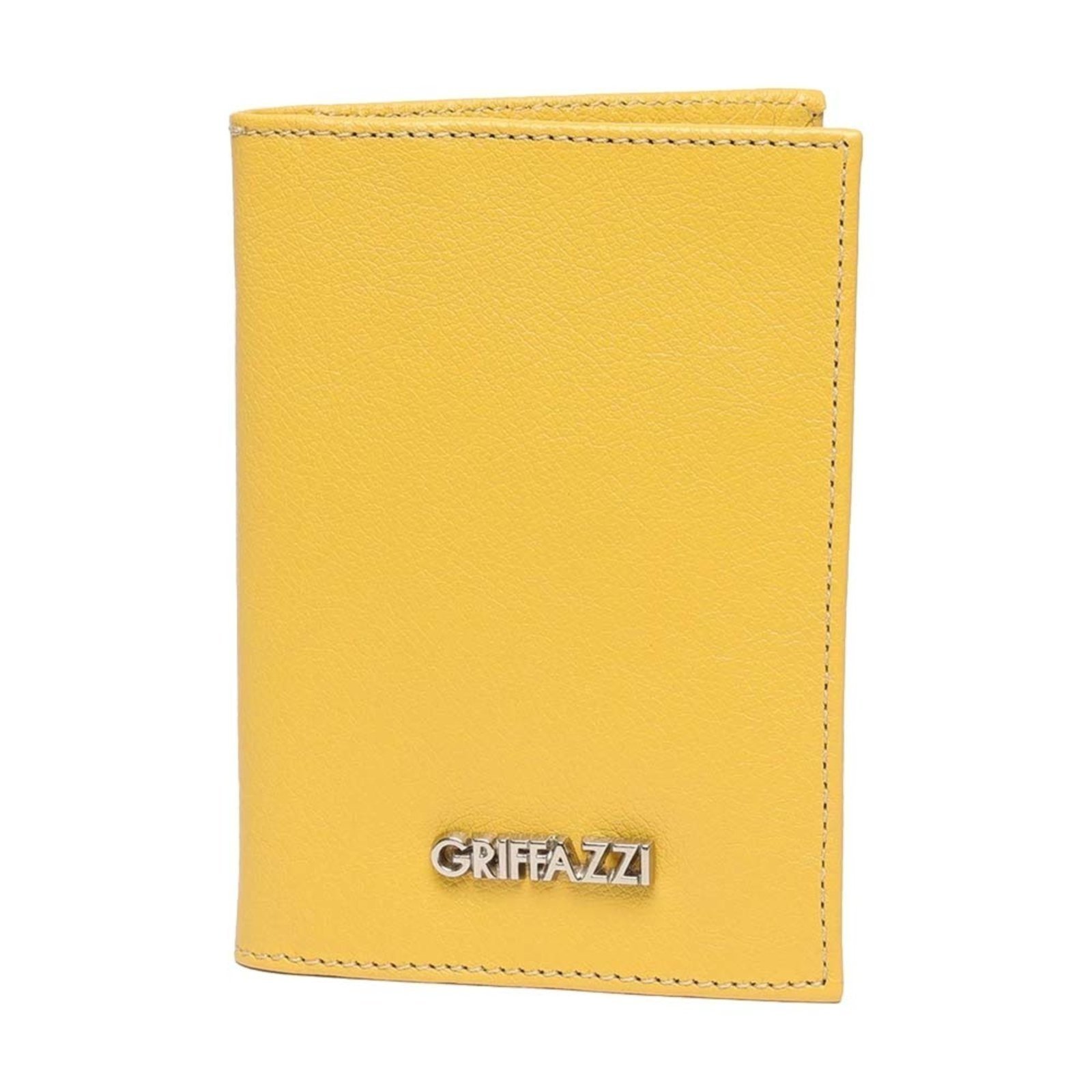 Vista 3 Porta Passaporte de Couro Griffazzi Amarela amarelo Griffazzi amarelo