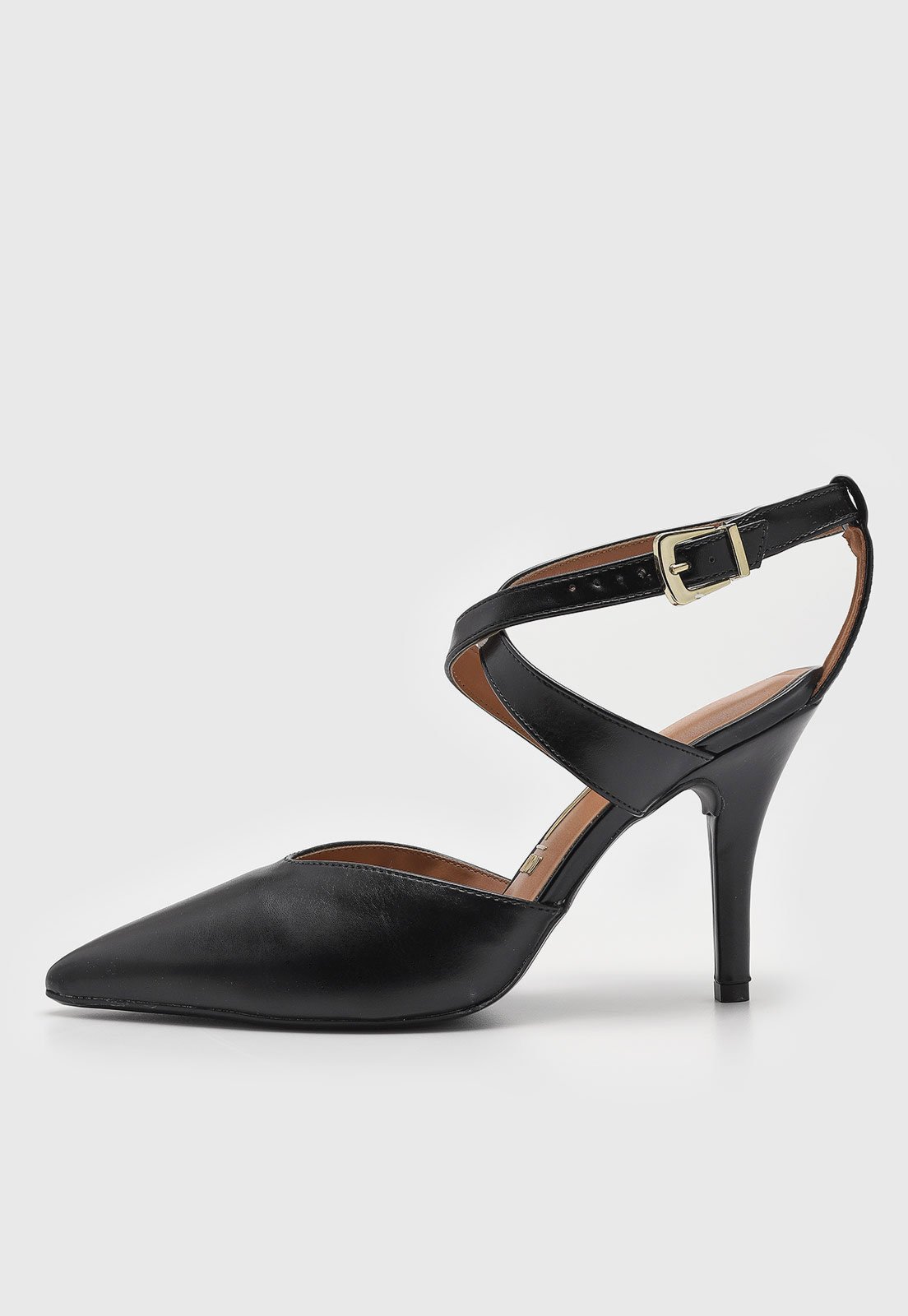Scarpin Slingback Vizzano Liso Preto