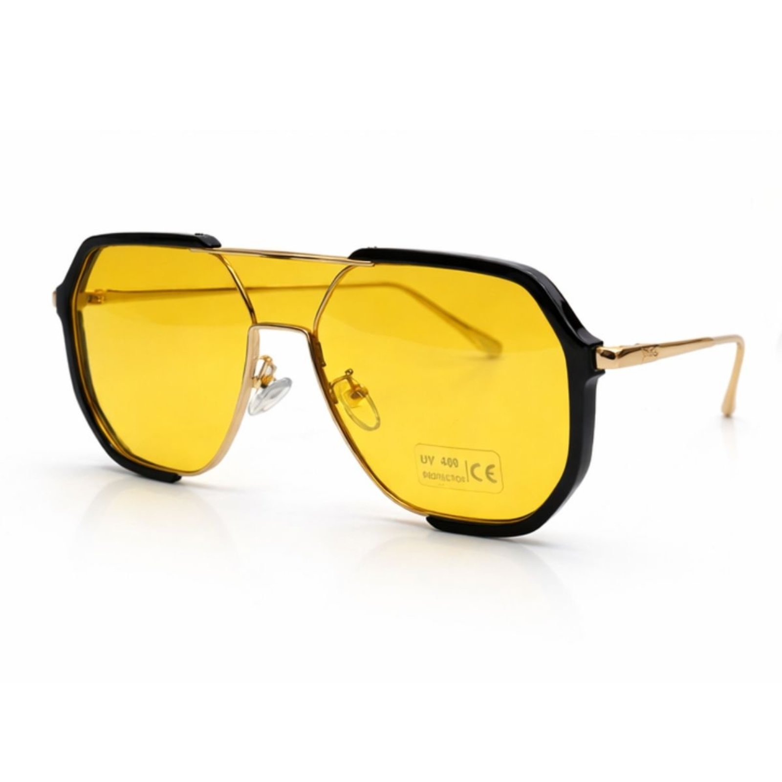 Óculos Oversized Premium Estilo Streetwear Retrô com Proteção UV400 Preto