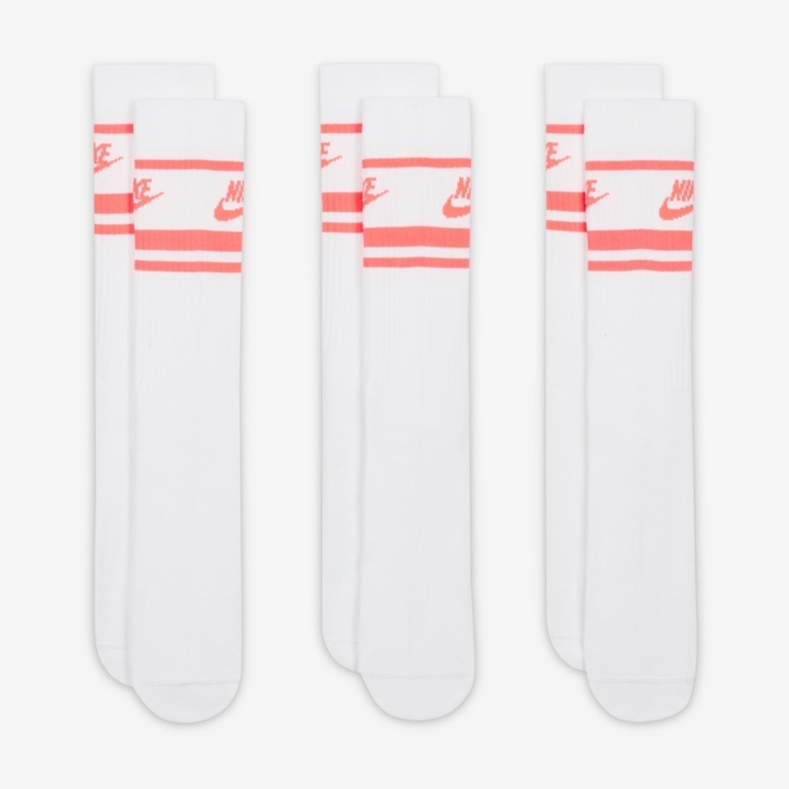 Vista 3 Meia Nike Sportswear Everyday Essential (3 pares) branco Nike branco