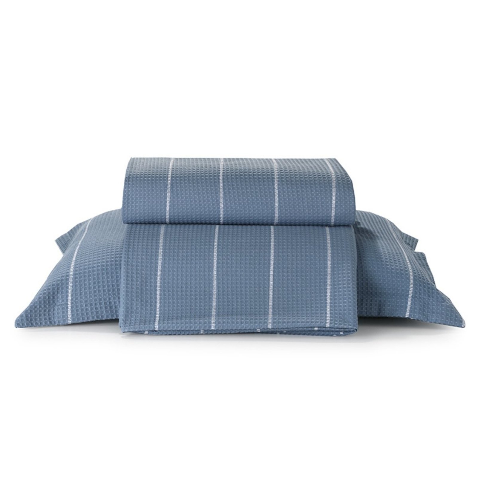Kit Colcha Solteiro Piquet Algodão Dohler Tommy Azul