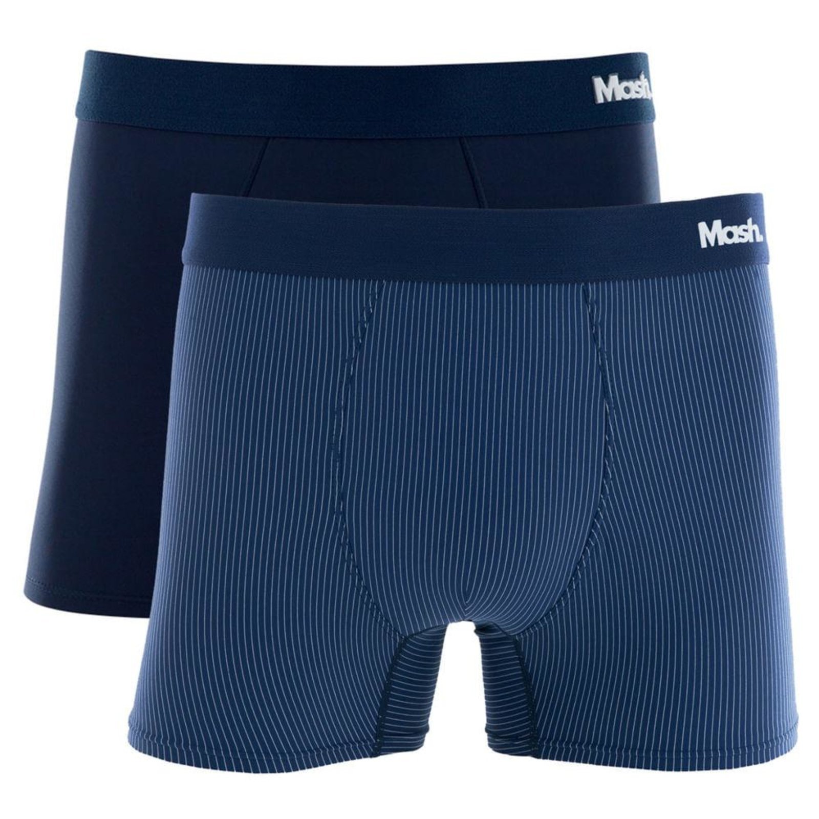 Kit 2 Peças Cueca Boxer Mash Masculina Microfibra Azul escuro M