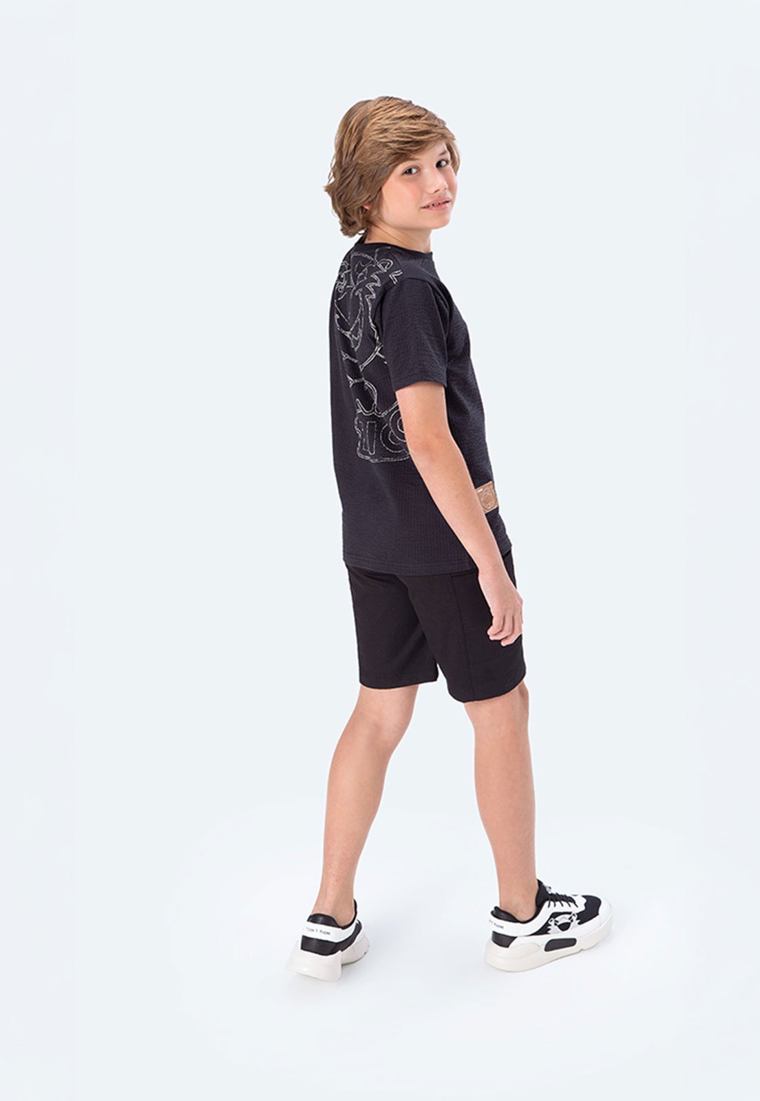 Infantil - Conjunto Tigor T. Tigre Curto Logo Preto