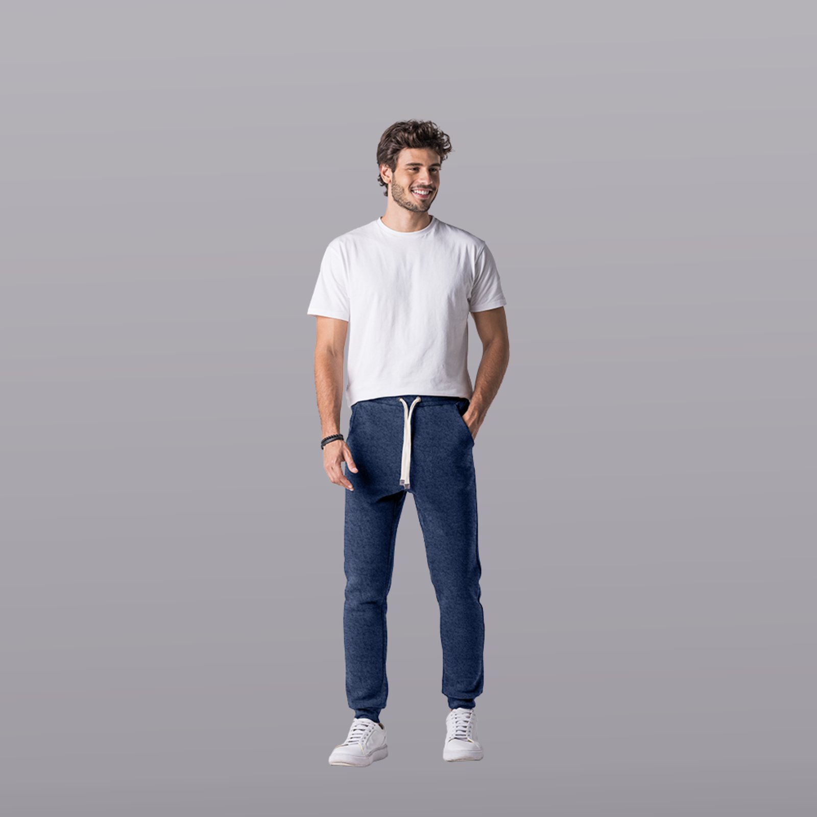 Calça Moletom Masculina Zune MARINHO MESCLA