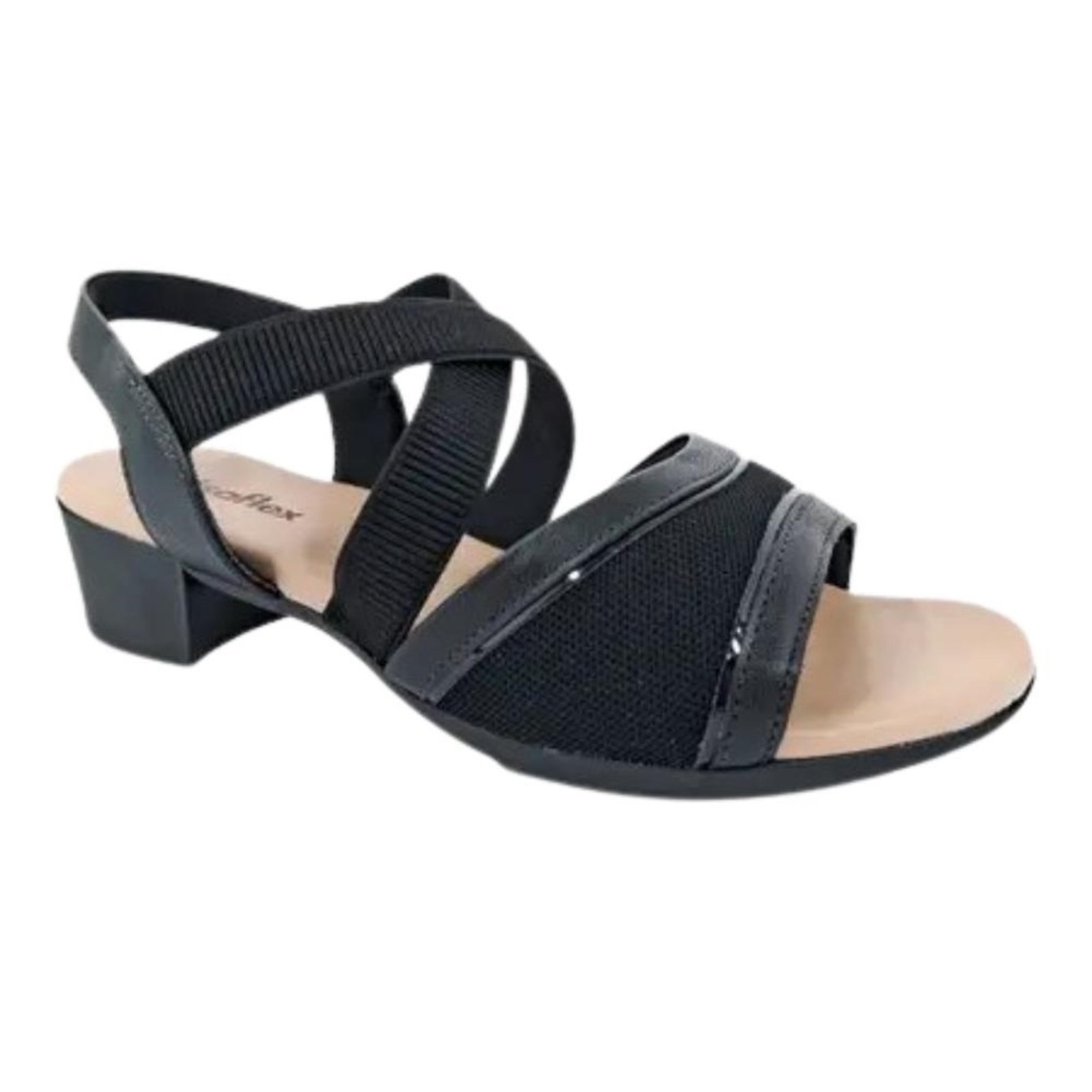 Sandália Usaflex Salto Bloco Preto Mm0803002