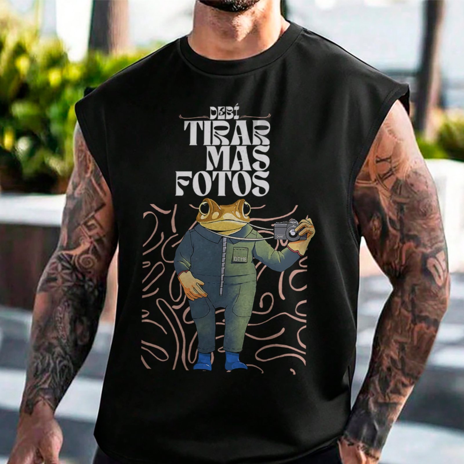 Camiseta Regata Machão Álbum Debi Bad Bunny Hype Latino Preto