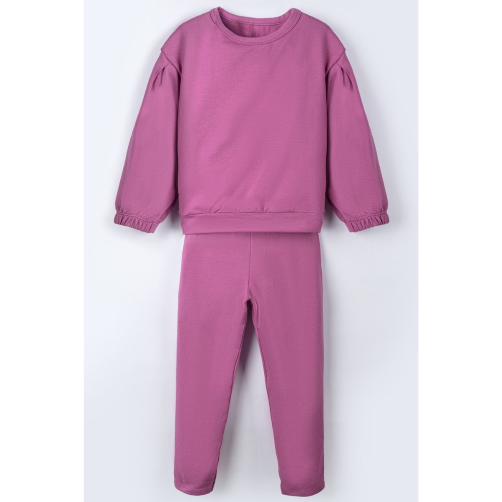 Infantil – Conjunto Menina Camiseta Manga Longa e Calça Molecotton Gola Redonda Roxo Wildberry Deep Bloom