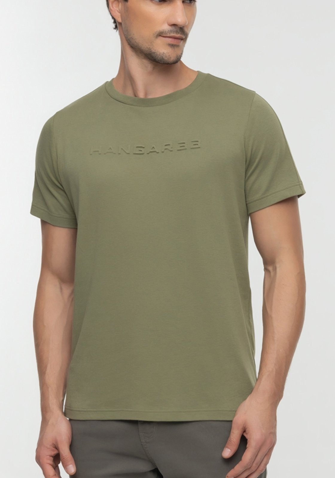 Camiseta Masculina De Mangas Curtas Com Logo