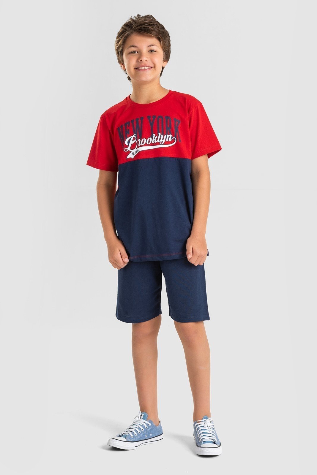 Infantil - Conjunto Juvenil Verão Masculino New York Brooklyn