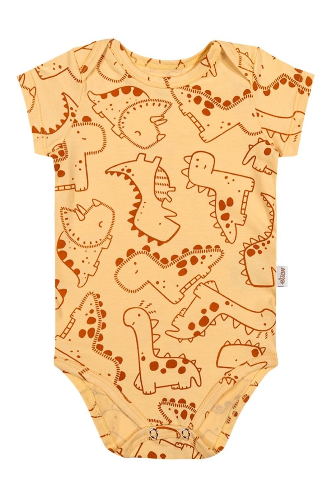 Infantil - Body Menino Cotton Com Estampa Elian Amarelo