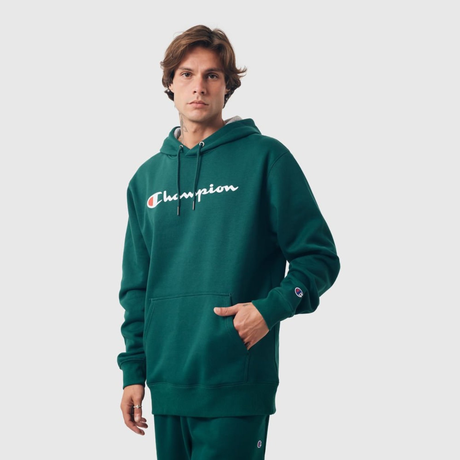 MOLETOM HOODIE CHAMPION ATHLETIC SCRIPT LOGO INK