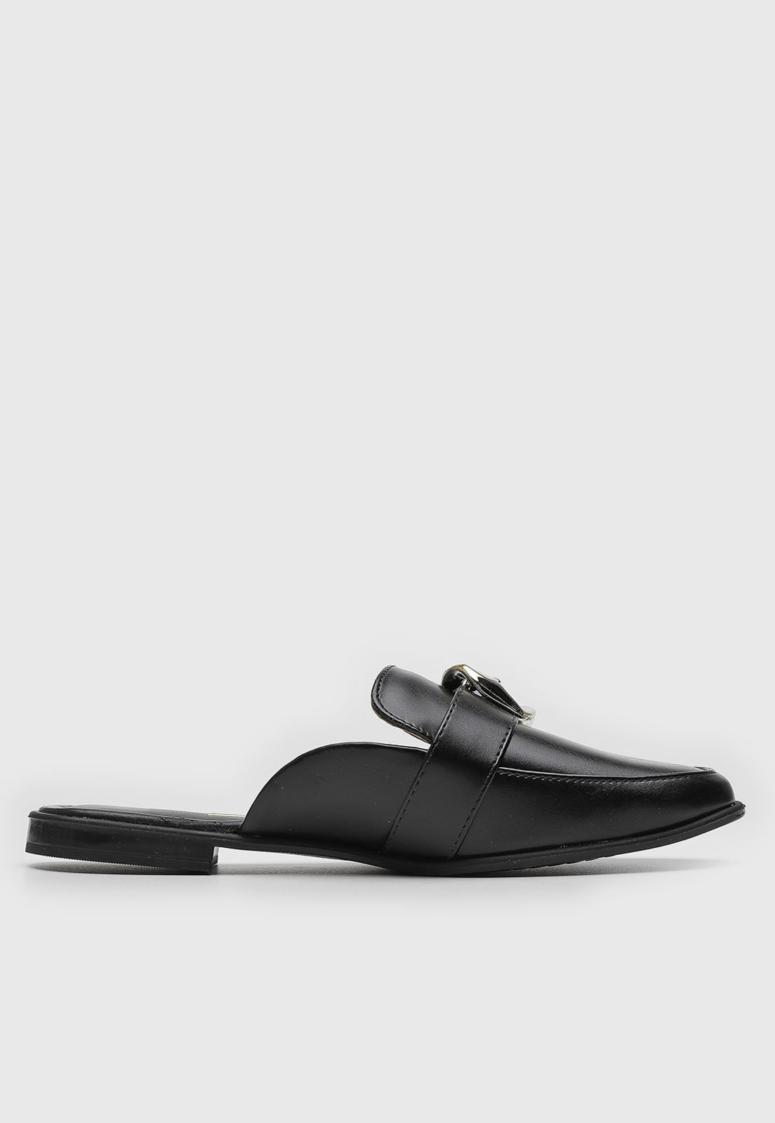 Vista 3 Sapatilha Mule Vizzano Aplicação Metalizada Preta preto preto