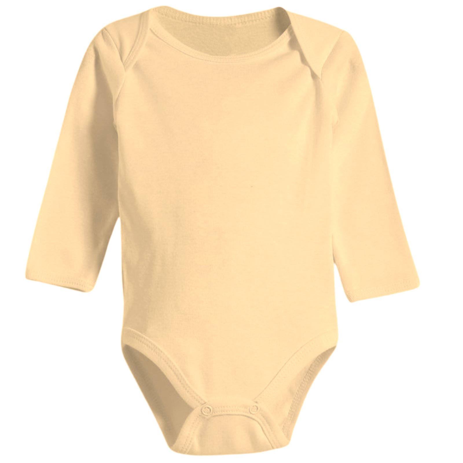 Infantil – Body Manga Longa Roupas De Varias Cores 100% Algodão Amarelo