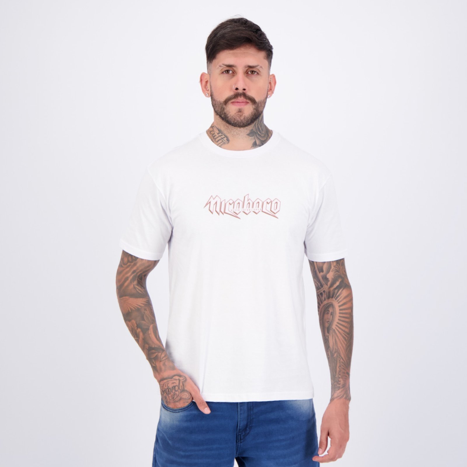 Vista 2 Camiseta Nicoboco Alsk Branca branco Nicoboco branco