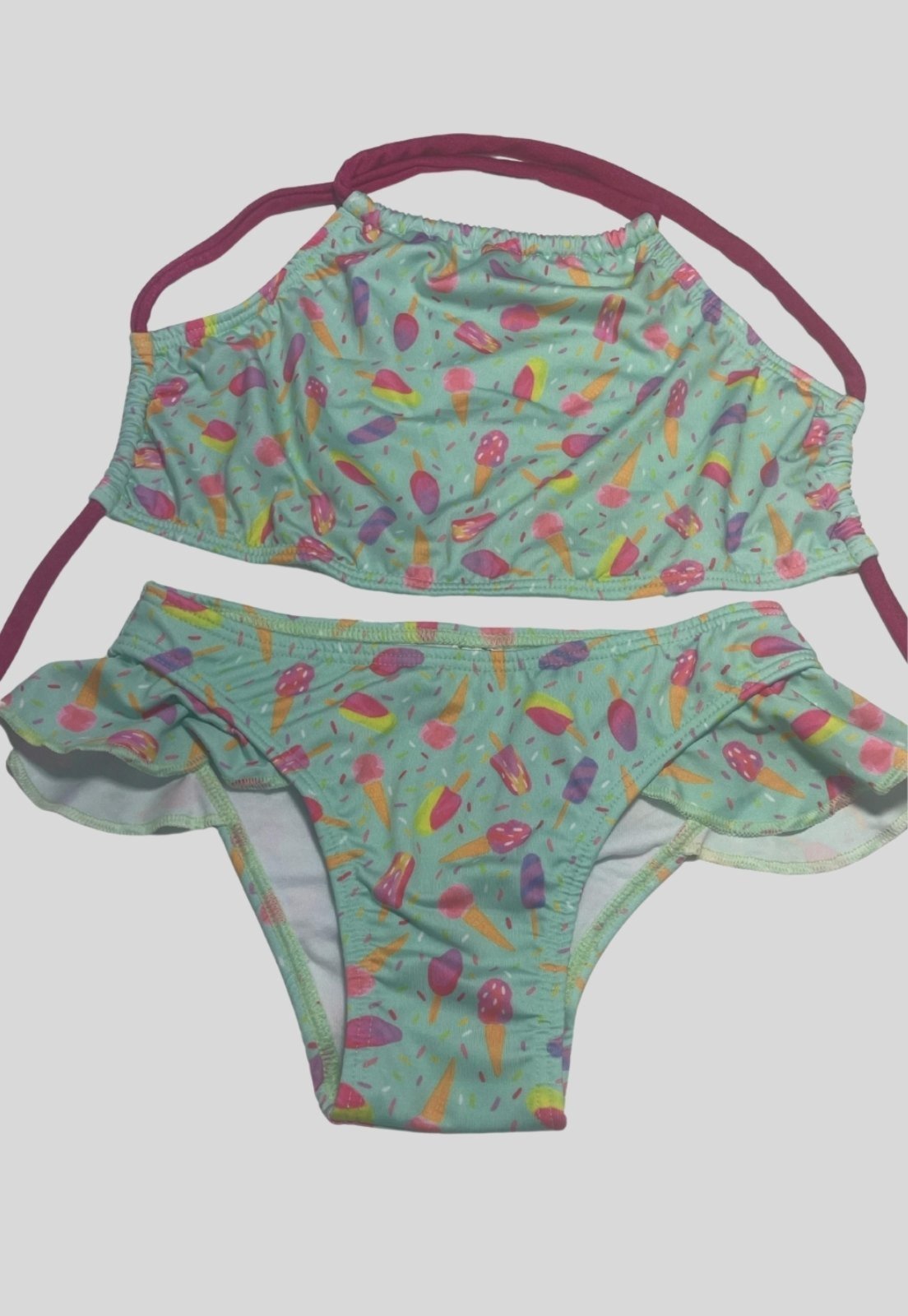 Biquíni Bella Fiore Modas Moda Praia Verão Cropped Estampado Verde Claro