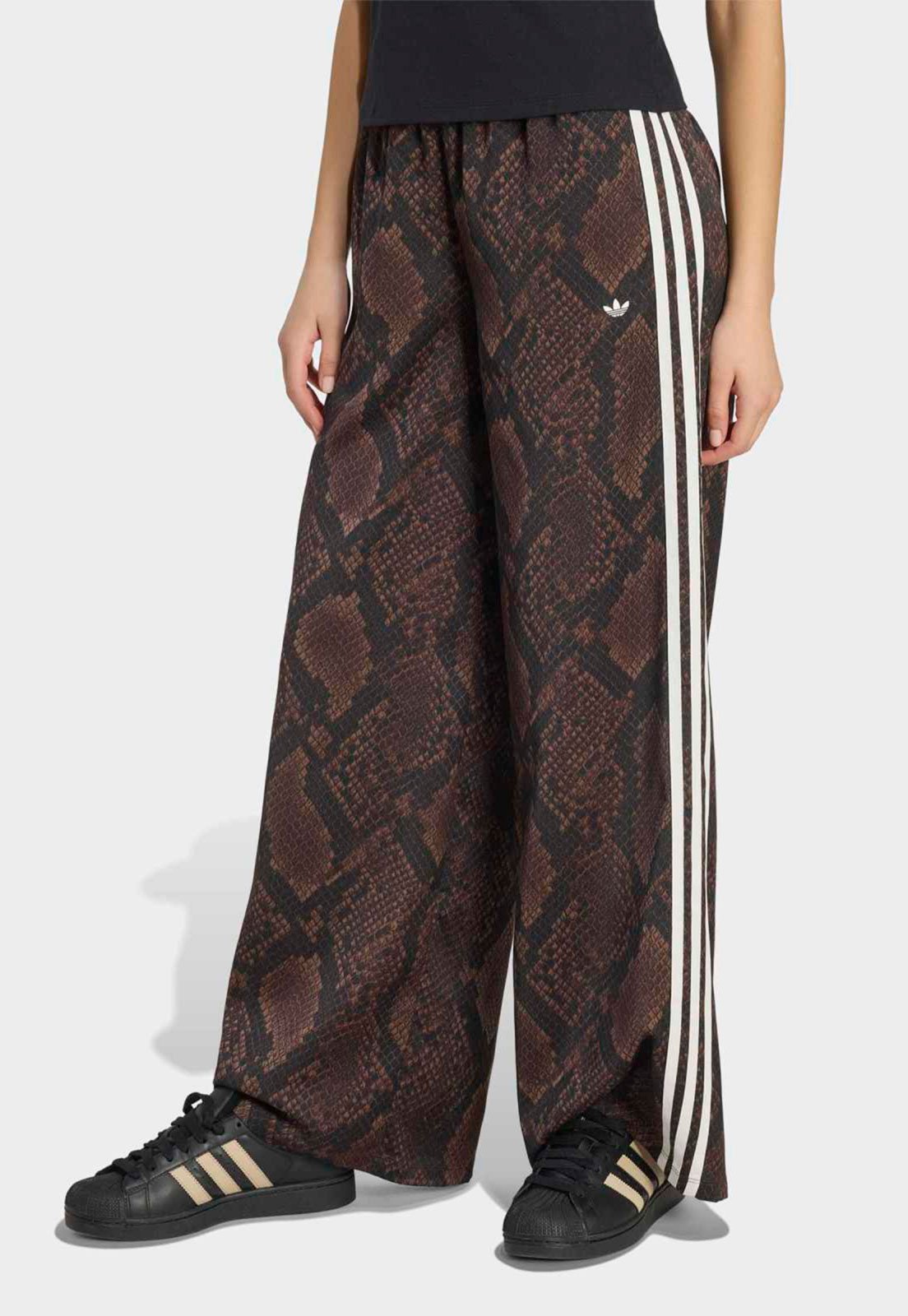 Calça Feminina adidas Originals Sarja Acetinada Cobra Marrom