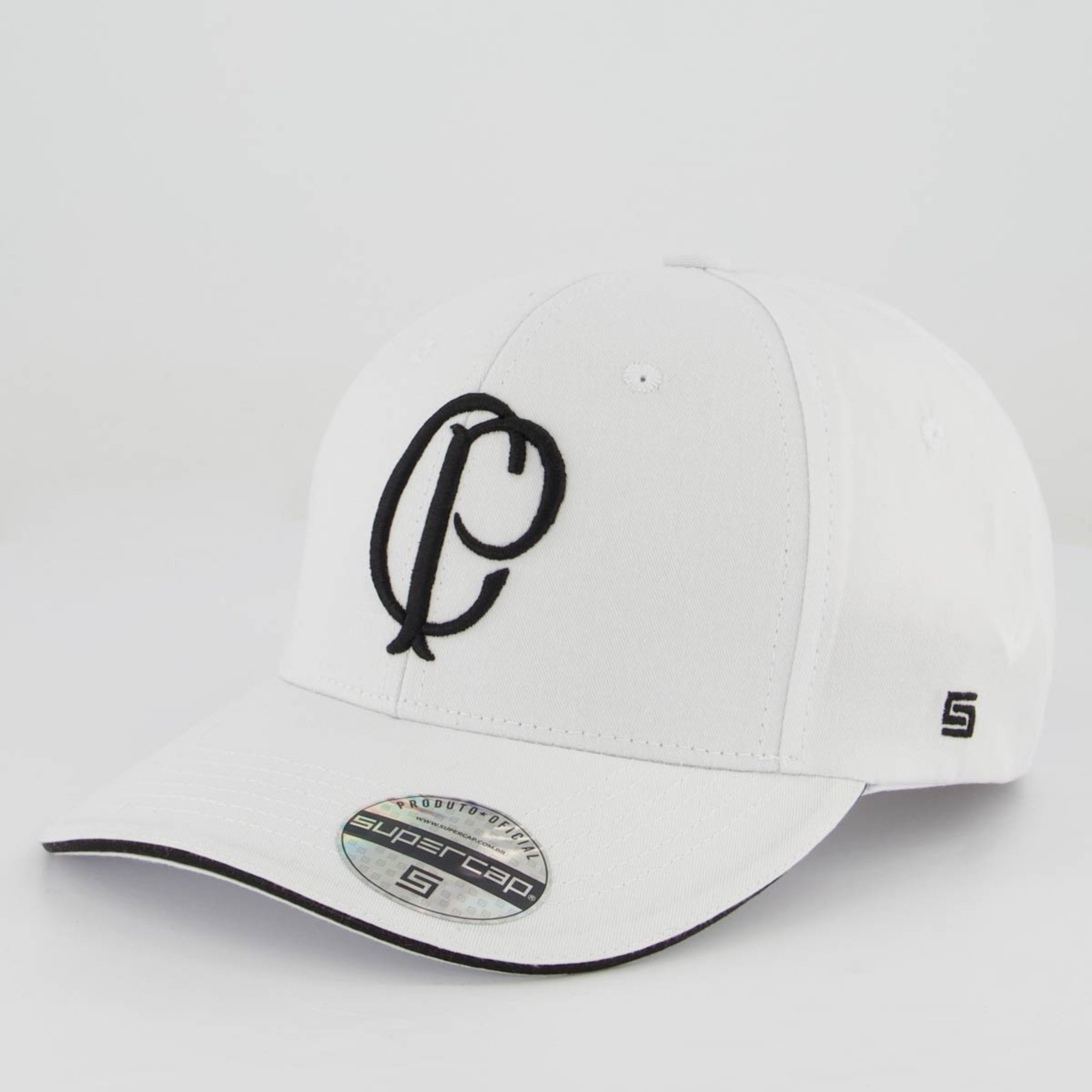 Vista 2 Boné Corinthians Logo Supercap branco Supercap branco