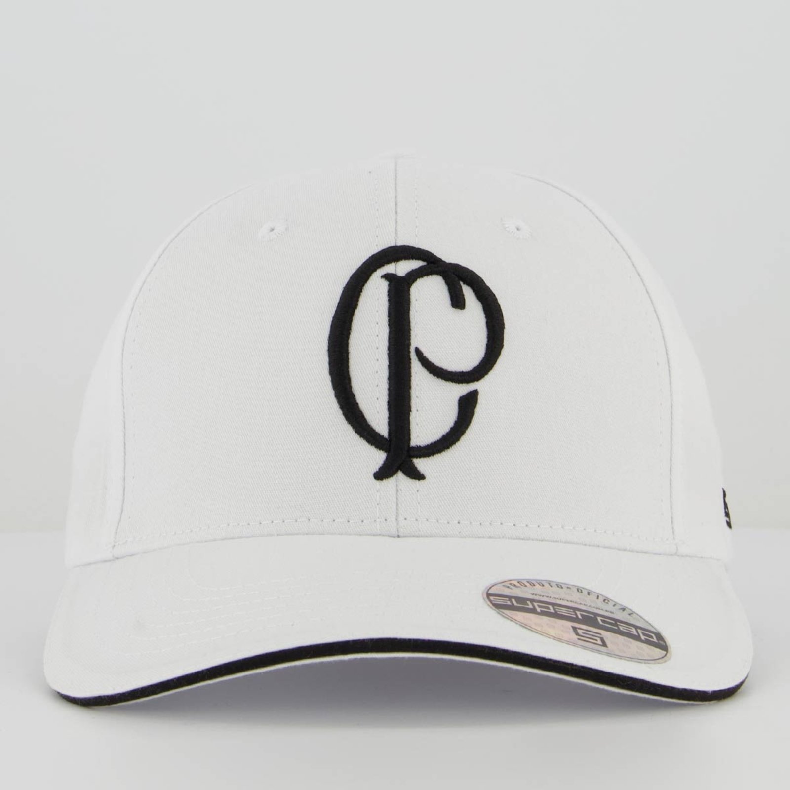 Vista 3 Boné Corinthians Logo Supercap branco Supercap branco