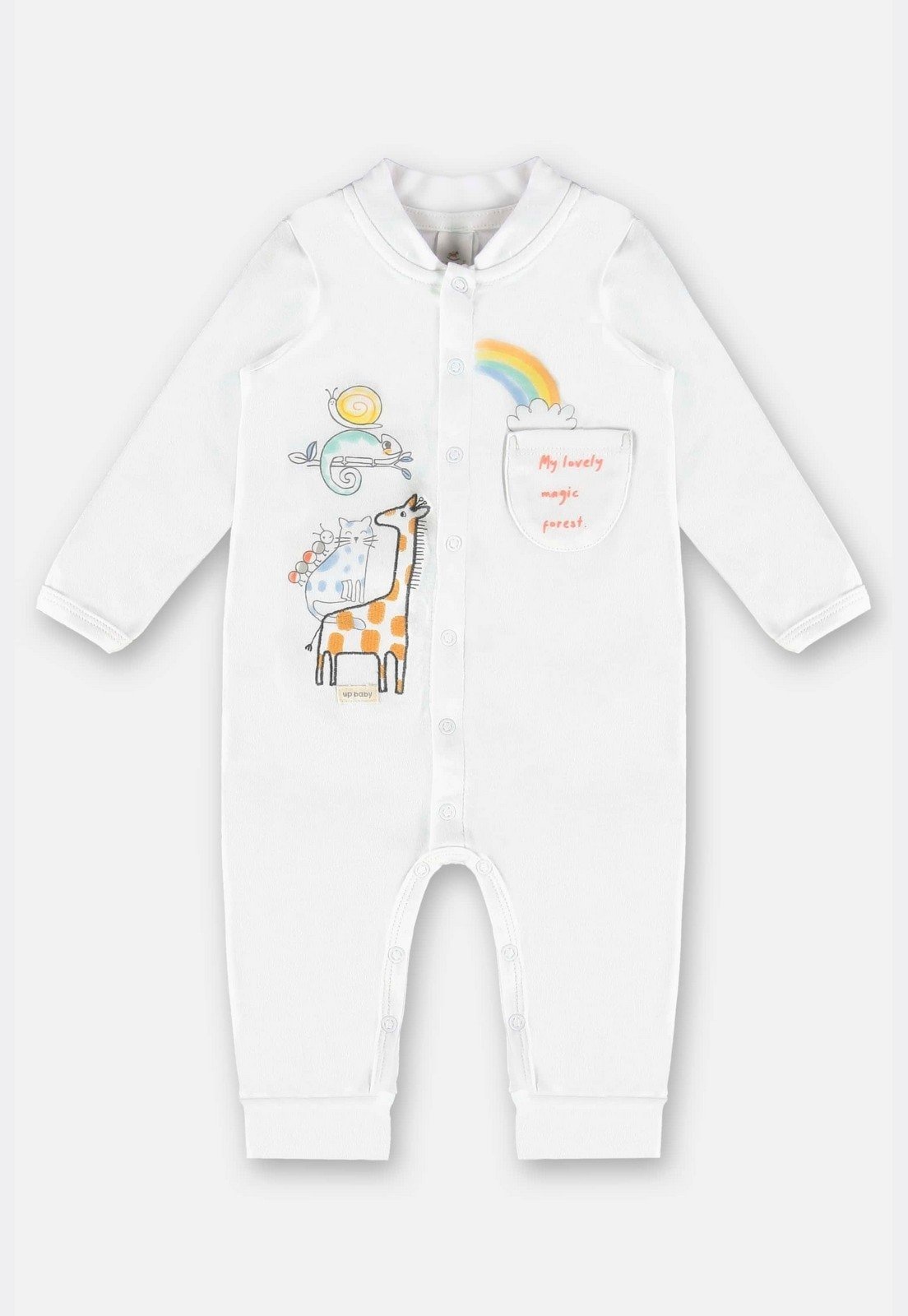 Infantil – Macacão Comfy Unissex para em Suedine Up Baby Branco