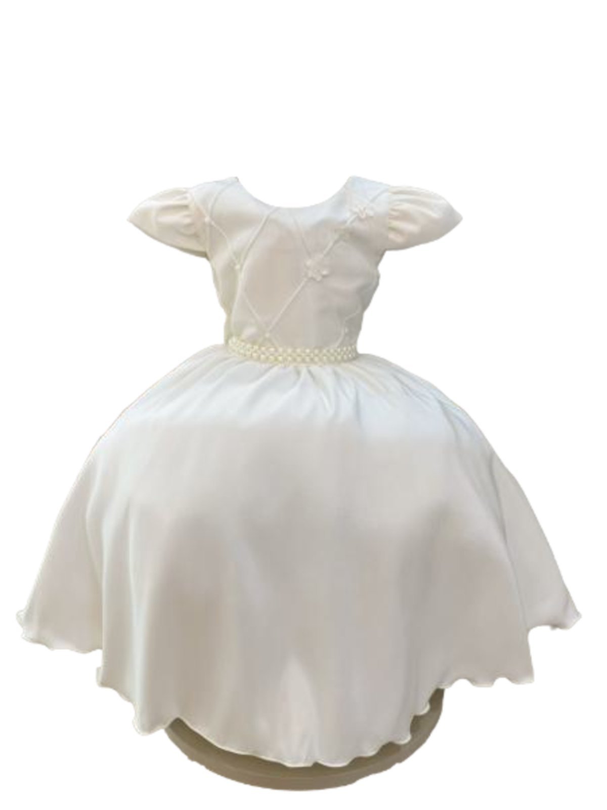 Infantil - Vestido Marfim Creme Branco Off White Festa Luxo Casamento Passeio Formatura Dama Florista