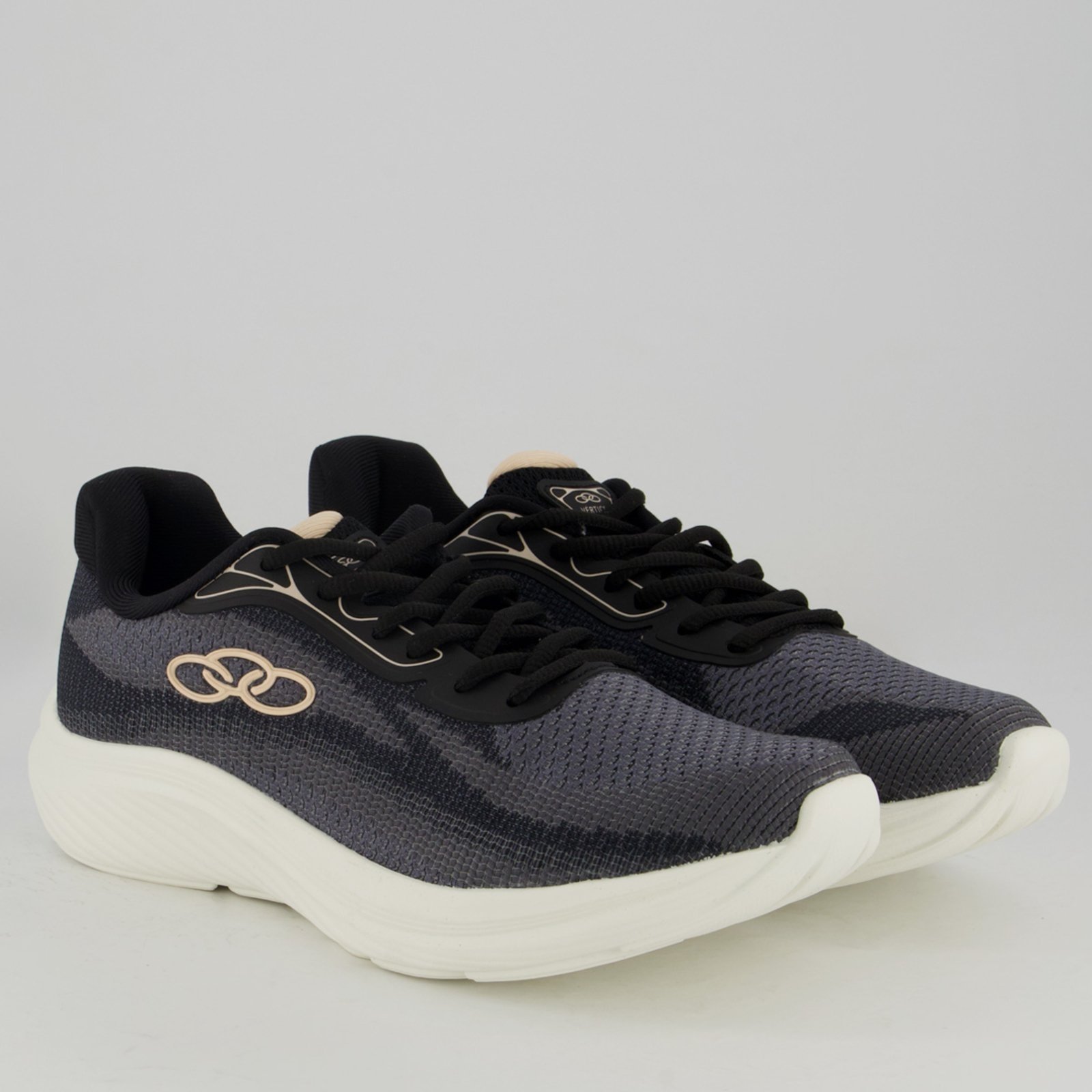 Vista 3 Tênis Olympikus Vertice Feminino e Branco preto OLYMPIKUS preto