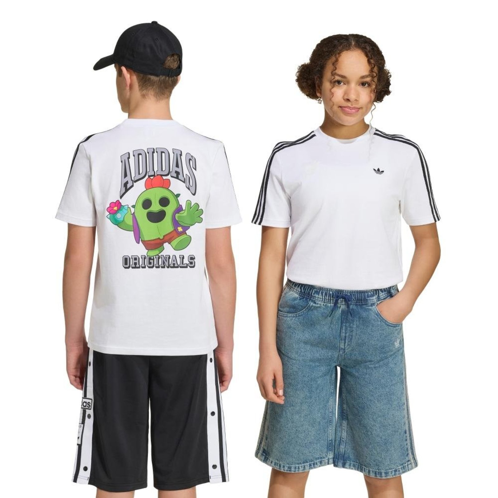 Infantil - CAMISETA ESTAMPADA FOLGADA adidas Originals Branco