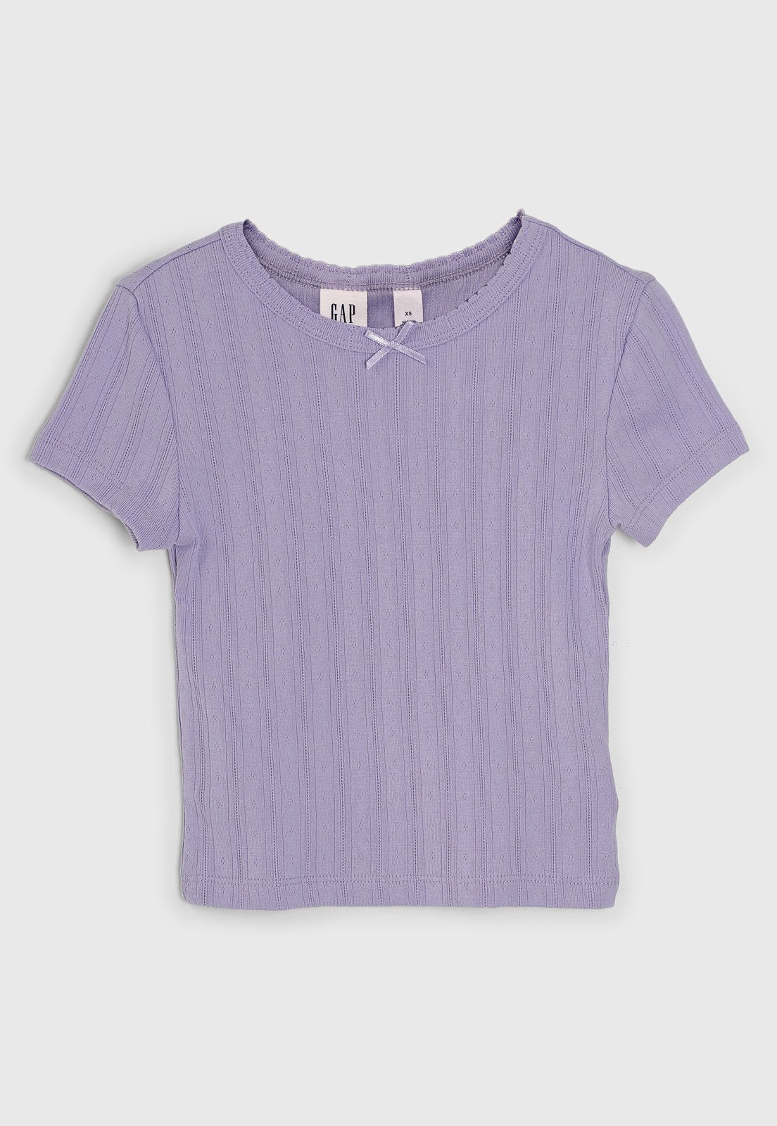 Vista 2 Infantil - Camiseta GAP Canelada Lacinho lilás GAP lilás